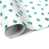 Mint Glitzer Dots Geburtstag Geschenkpapier (Rolleneckpunkt)