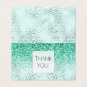 Mint Glitzer Glam Leopard Print Vielen Dank (Außenseite Aufgefaltet)