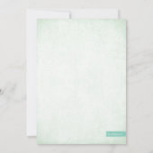 Mint Glitzer Look Bridal Dusche Einladung (Rückseite)