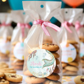 Mint Glitzer Meerjungfrauenschwanz Danke Runder Aufkleber