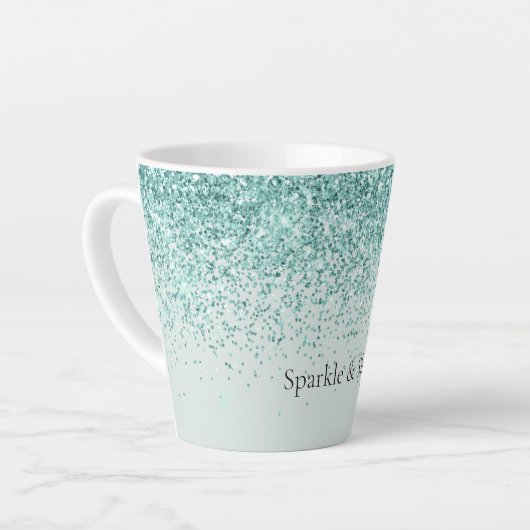 Mint Glitzer Sparkle Milchtasse (Linke Ecke)