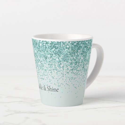 Mint Glitzer Sparkle Milchtasse (Rechte Ecke)