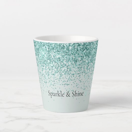 Mint Glitzer Sparkle Milchtasse (Vorderseite)