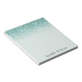 Mint Glitzer Sparkle Notizblock (angewinkelt)