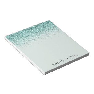 Mint Glitzer Sparkle Notizblock