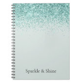 Mint Glitzer Sparkle Notizblock (Vorderseite)