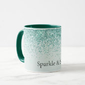 Mint Glitzer Sparkle Tasse (Vorderseite Links)