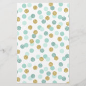 Mint & Gold Baby Dusche beenden Mommy's Phrase Gam (Rückseite)