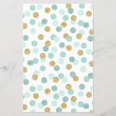 Mint & Gold Baby Dusche Raten Sie das Baby Food Ga (Rückseite)