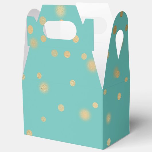 Mint Gold Confetti Geschenkschachtel (Offen)