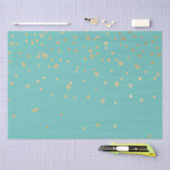 Mint Gold Confetti Seidenpapier (Handwerk)
