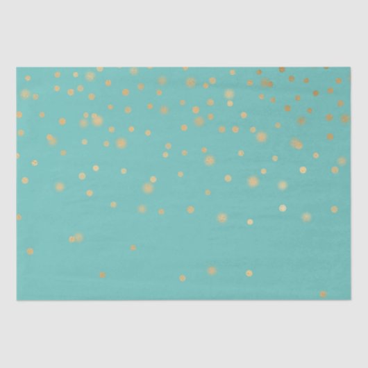 Mint Gold Confetti Seidenpapier (Vorderseite)
