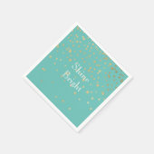 Mint Gold Confetti Serviette (Ecke)