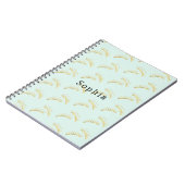 Mint Gold Eyelashes Notizblock (Linke Seite)