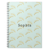 Mint Gold Eyelashes Notizblock (Vorderseite)