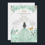 Mint Gold Floral Princess Butterfly Sweet 16 Einladung<br><div class="desc">Elegant Mint Gold Schmetterling Blumenprinzessin Butterfly Sweet 16 Einladung</div>