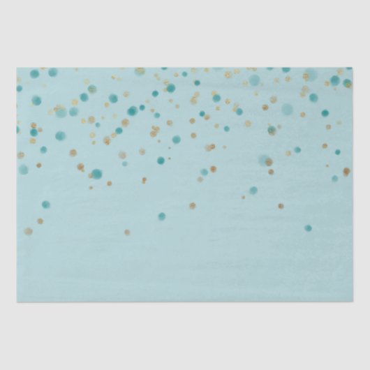 Mint Gold Glam Confetti Seidenpapier (Vorderseite)