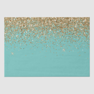 Mint Gold Glam Glitzer Hochzeit Seidenpapier