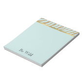 Mint Gold Glitter Zebra Notizblock (Rotiert)