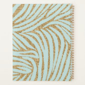 Mint Gold Glitter Zebra Planer (Rückseite)