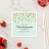 Mint Gold Glitzer Confetti Bachelorette Napkins Serviette (Beispiel)