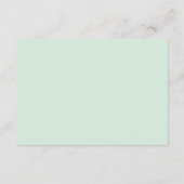 Mint Gold Imitats Glitzer Baby Showbook Begleitkarte (Rückseite)