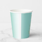 Mint Gold Inspirational Christmas Tree Peace Joy Pappbecher (Rechts)