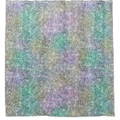 Mint Gold Lila Glitzer Duschvorhang (Vorderseite)