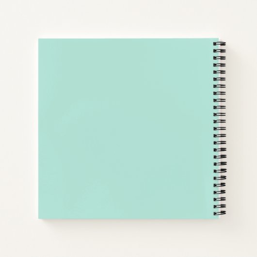 Mint Gold | Personalisiertes SpiralNotebook Notizblock (Rückseite)
