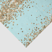 Mint Gold Sparkle Glitzer Seidenpapier (Detail)