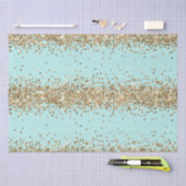 Mint Gold Sparkle Glitzer Seidenpapier (Handwerk)