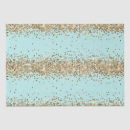 Mint Gold Sparkle Glitzer Seidenpapier