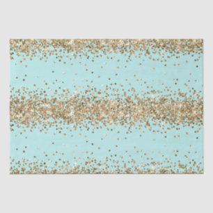 Mint Gold Sparkle Glitzer Seidenpapier