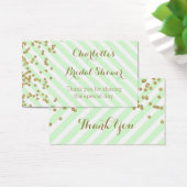 Mint Gold Stripes Brautparty Gefälligetags (Schreibtisch)