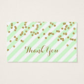 Mint Gold Stripes Brautparty Gefälligetags (Rückseite)