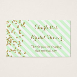 Mint Gold Stripes Brautparty Gefälligetags