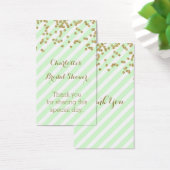 Mint Gold Stripes Brautparty Gefälligetags (Schreibtisch)