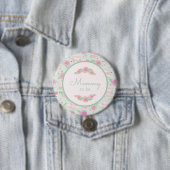 Mint Gold Tea Party Mommy zur Kinderdusche Button (Beispiel)