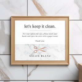 Mint & Gold Whisk Bäckerei Badezimmer Handwäsche Poster