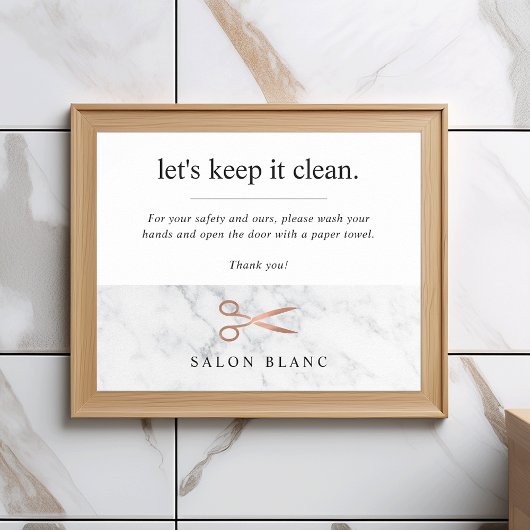 Mint & Gold Whisk Bäckerei Badezimmer Handwäsche Poster