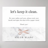 Mint & Gold Whisk Bäckerei Badezimmer Handwäsche Poster (Vorne)