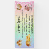 Mint & Gold Whisk Bakery Business Wiedereröffnung Banner (Vertikal)