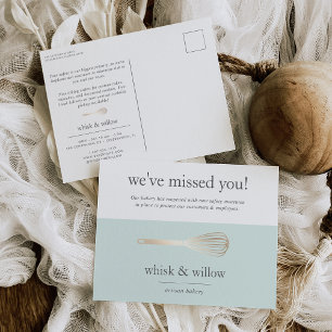 Mint & Gold Whisky   Wiedereröffnung der Bäckerei Postkarte