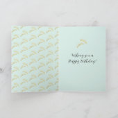 Mint Gold Wimpern Karte (Innenseite)