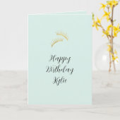 Mint Gold Wimpern Karte (Gelbe Blume)