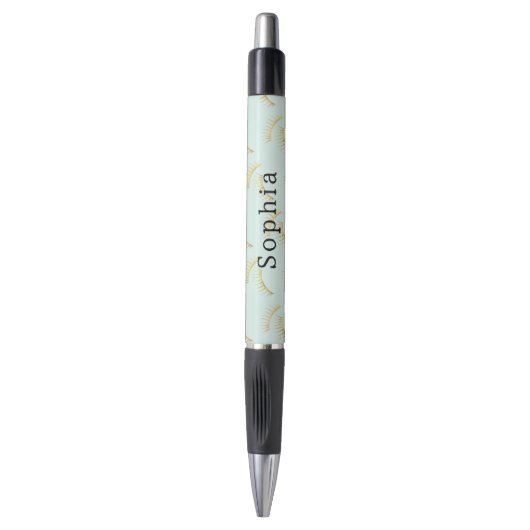 Mint Gold Wimpern Kugelschreiber (Vorderseite Vertikal)