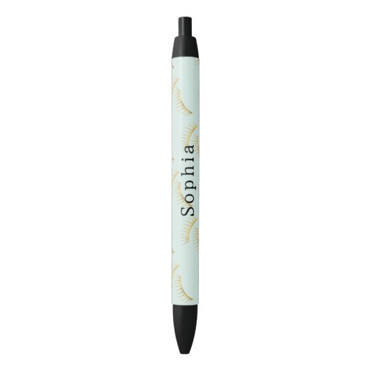 Mint Gold Wimpern Kugelschreiber (Vorderseite Vertikal)