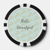 Mint Gold Wimpern Pokerchips (Vorderseite)