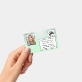 Mint Gradient Glitzer Foto Logo Mitarbeiter-ID-Abz Ausweis (Handheld)