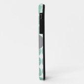 Mint & Gray Trendy Patterns Monogramm iPhone 5 Case-Mate iPhone Hülle (Hinten/Links)